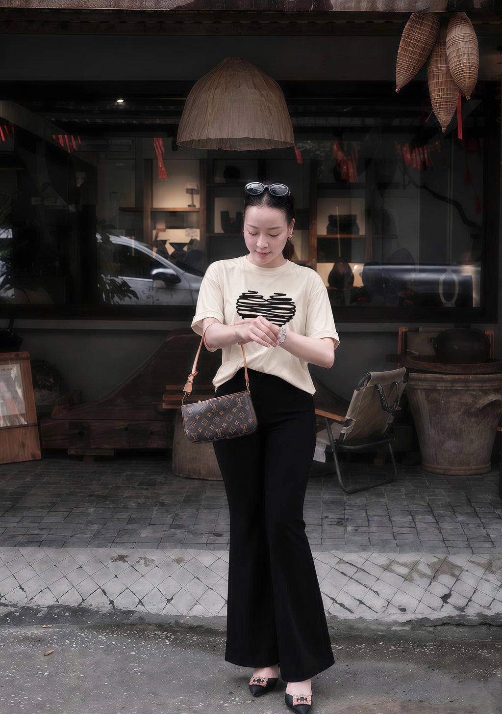 Set Quần loe | Heart Black