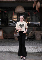 Set Quần loe | Heart Black