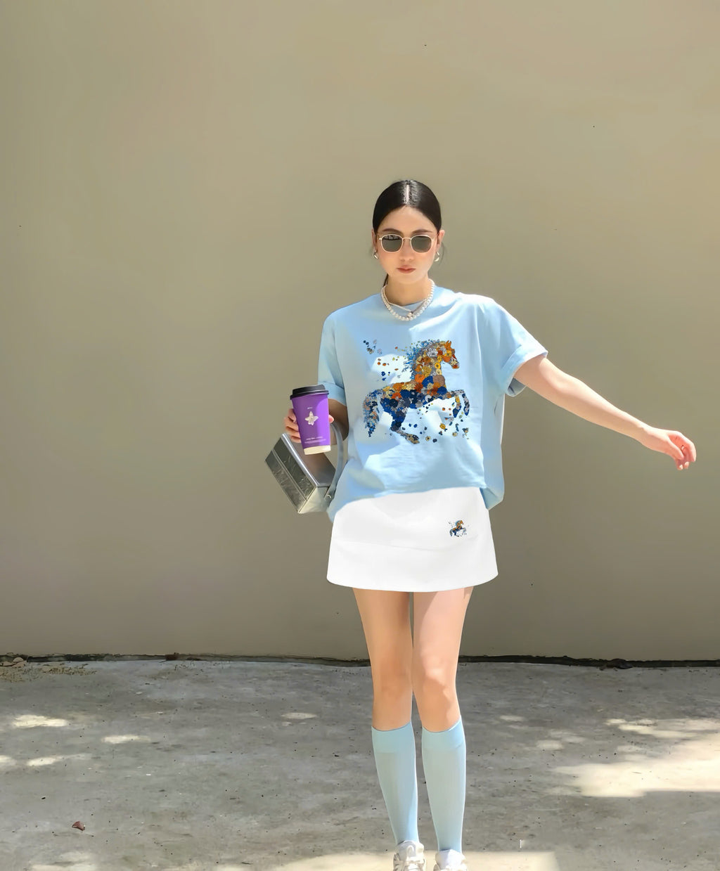 Blurred Horse Set-shirt
