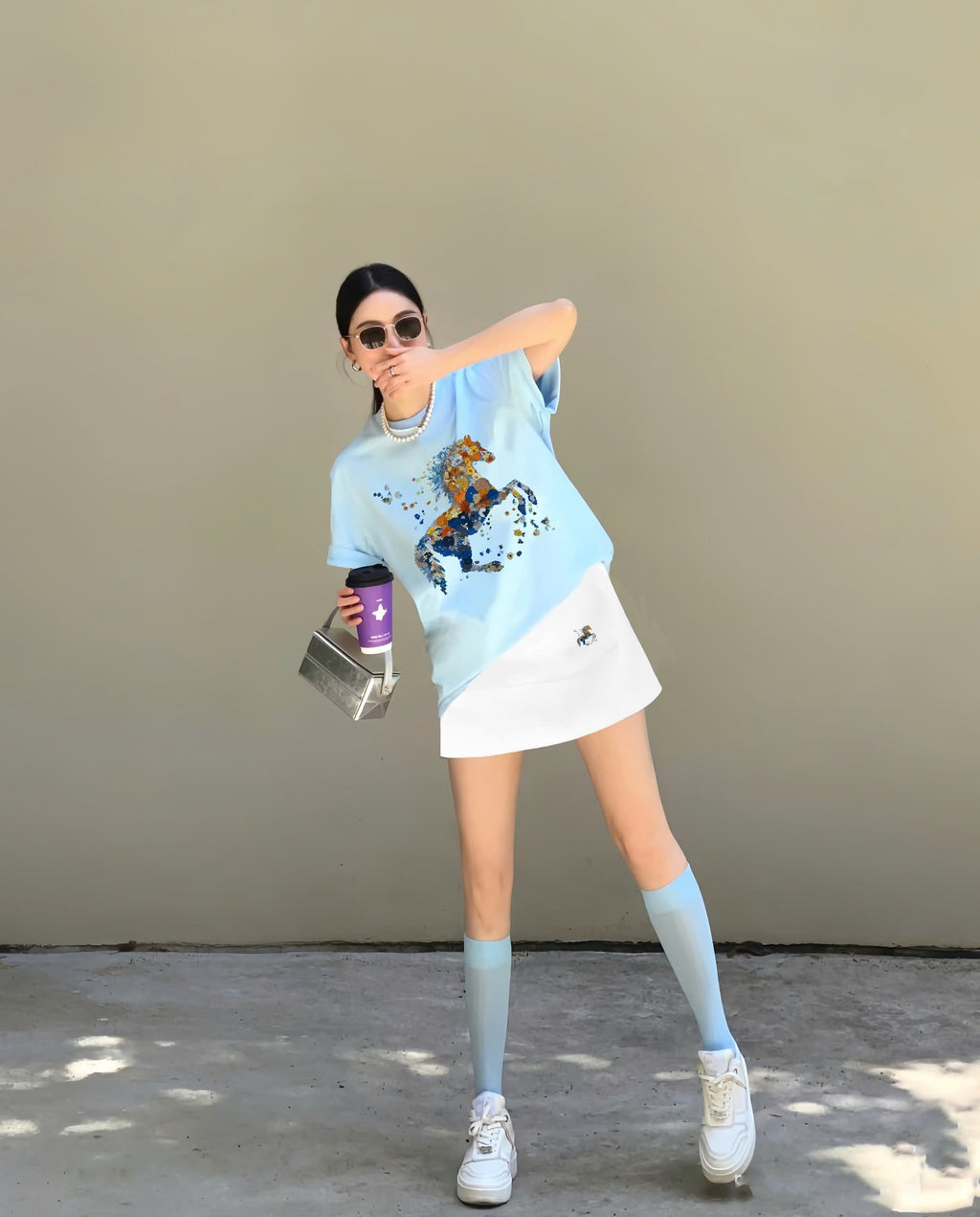 Blurred Horse Set-shirt