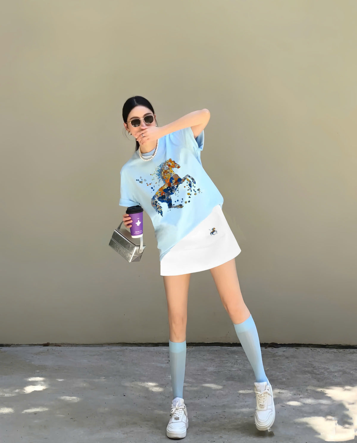 Blurred Horse Set-shirt