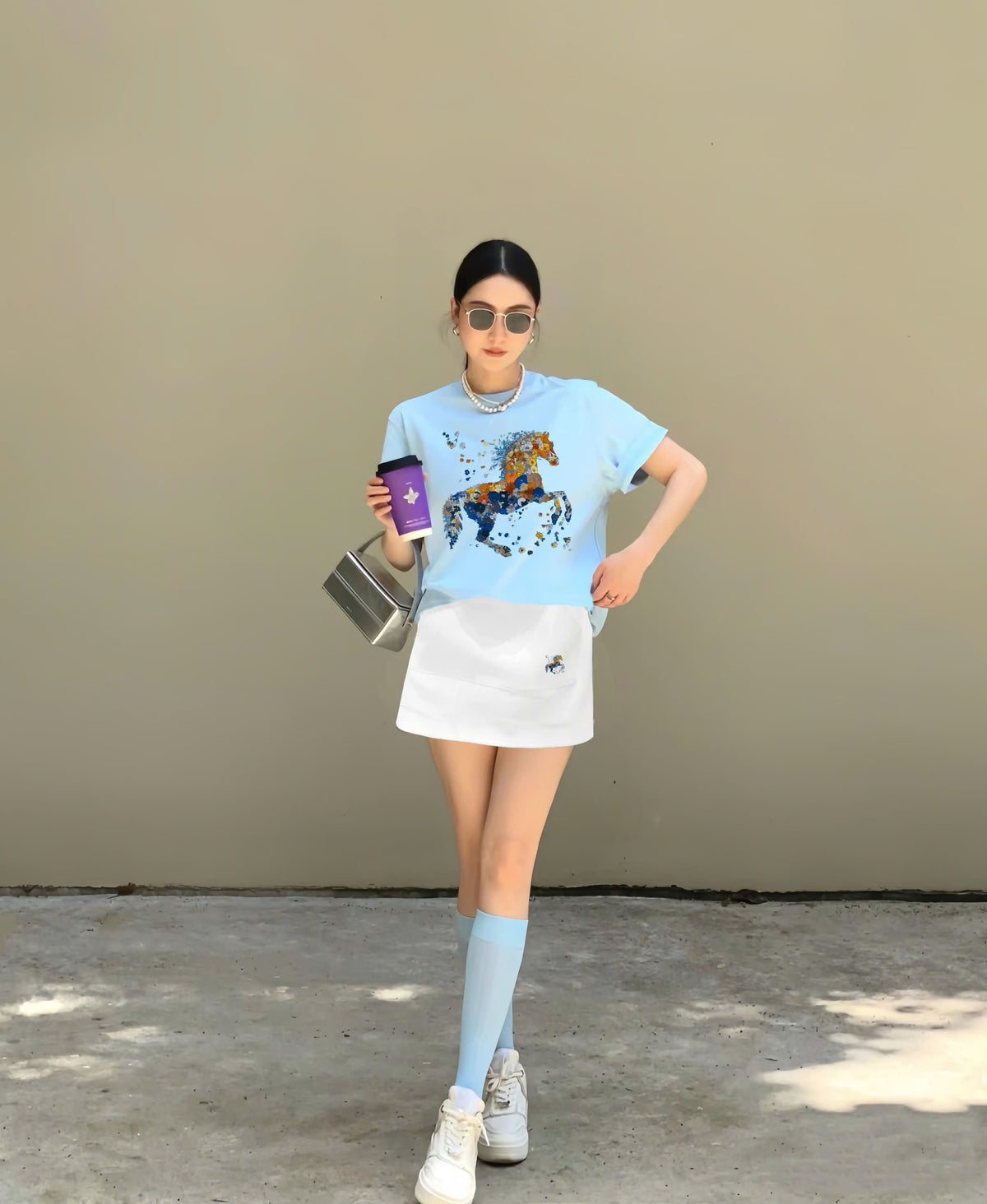 Blurred Horse Set-shirt