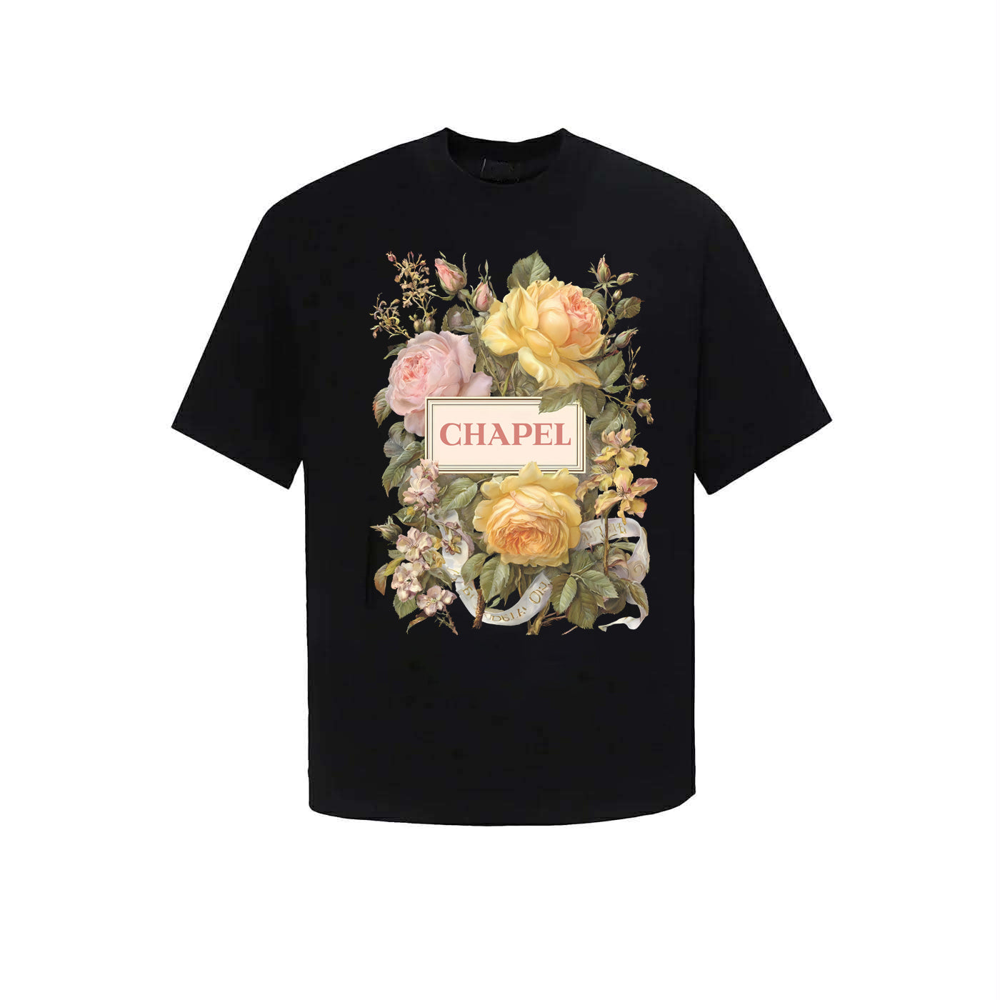 Flower Yellow Basic  T-Shirt