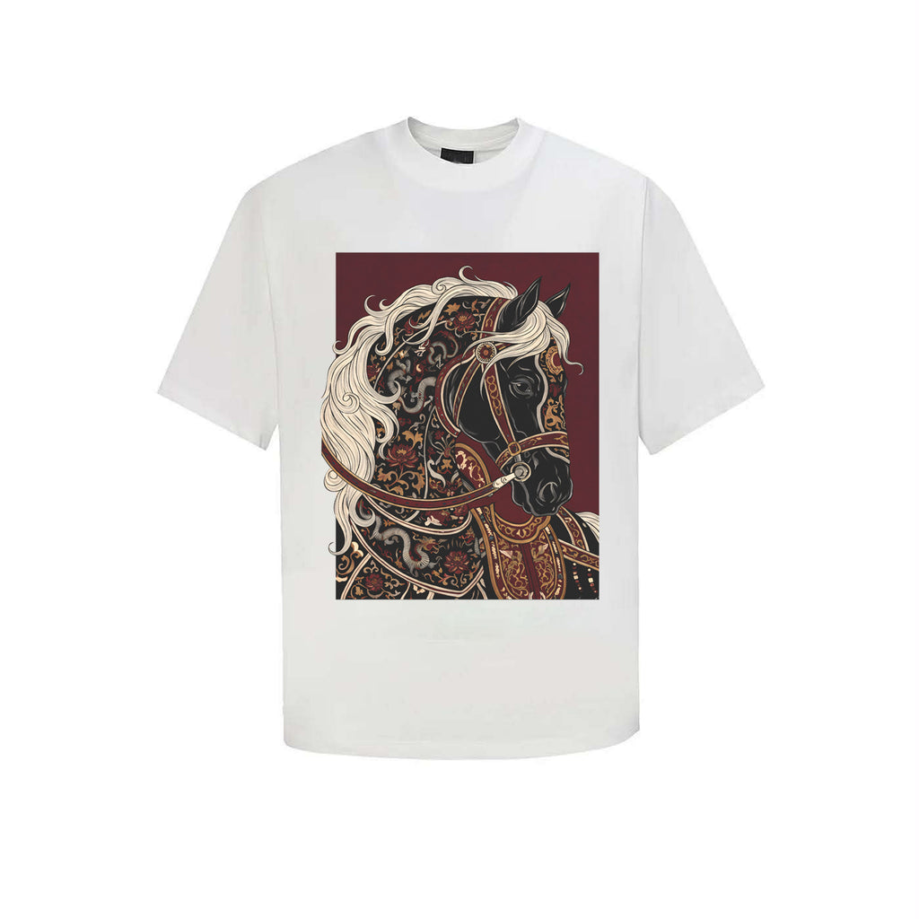 The Horse relaxes in Traditional  T-Shirt