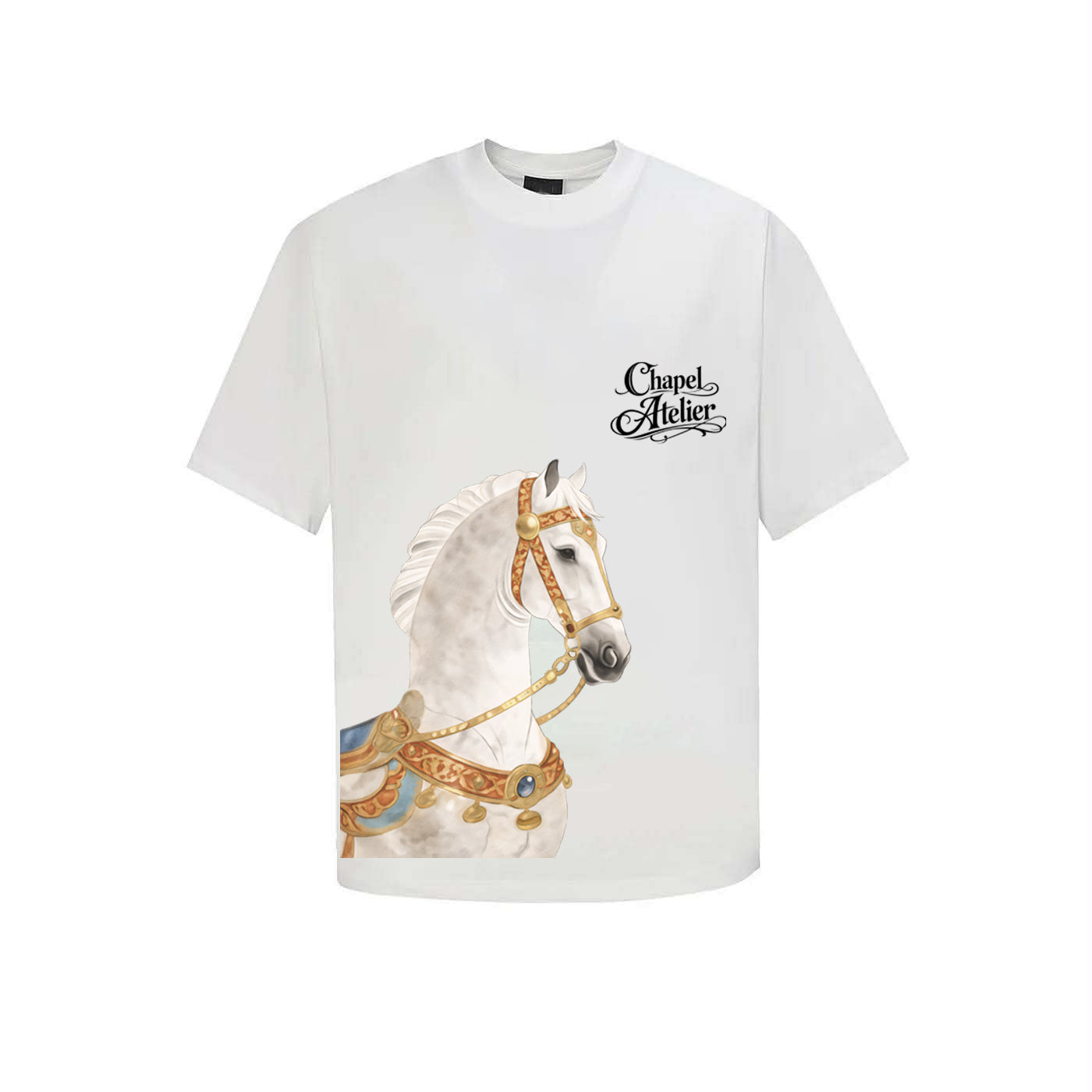 White Horse on the  T-Shirt