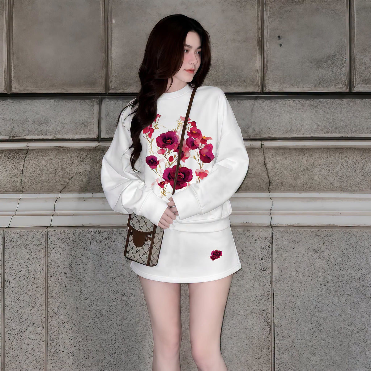 Set Sweater | Hoa Hồng
