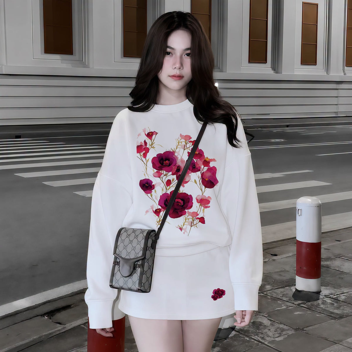 Set Sweater | Hoa Hồng