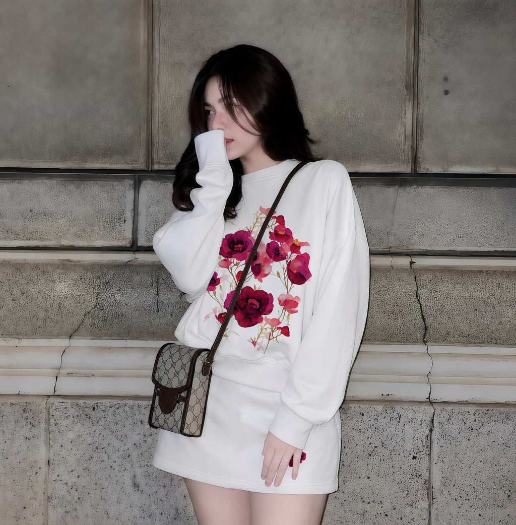 Set Sweater | Hoa Hồng