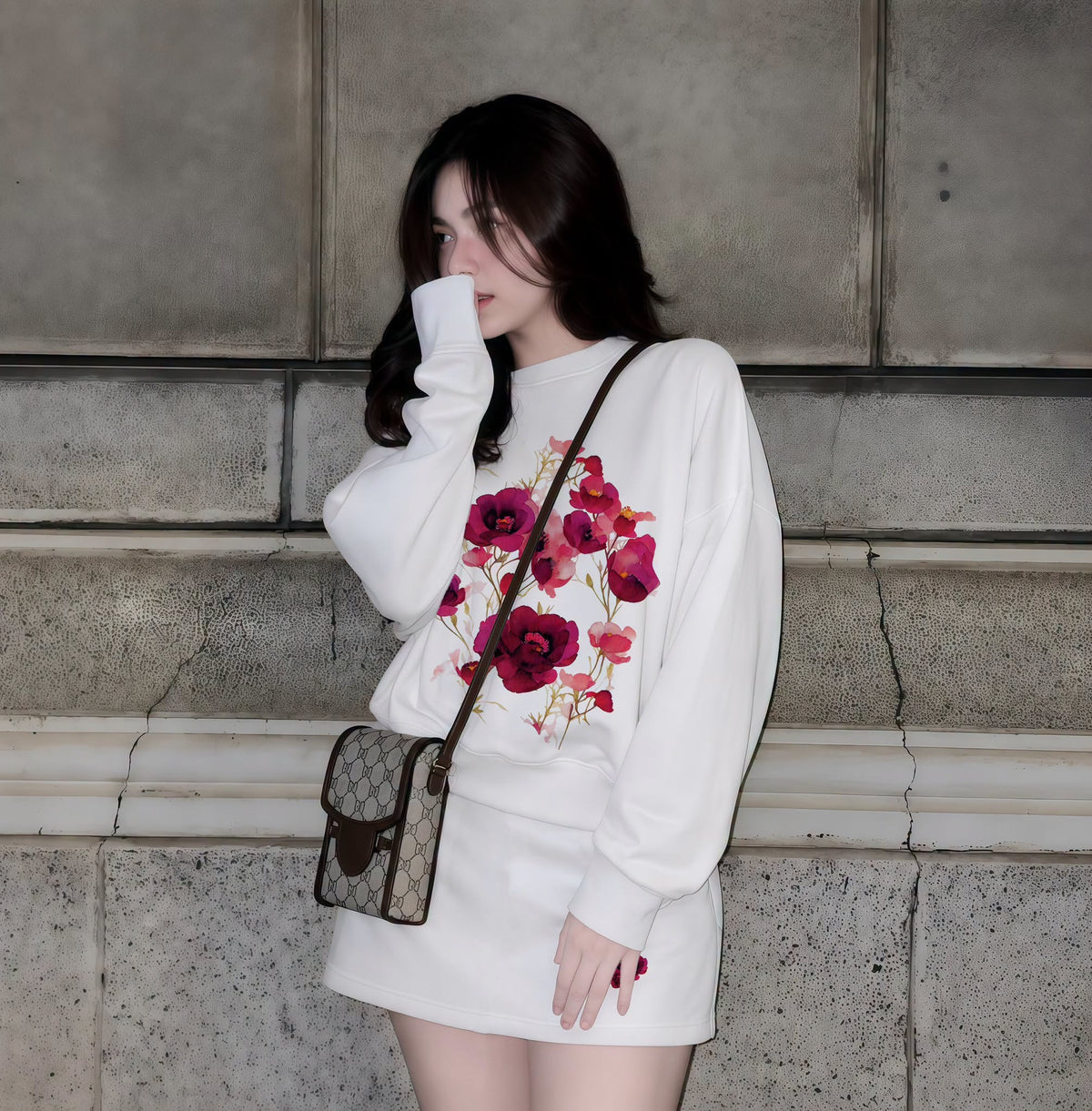 Set Sweater | Hoa Hồng