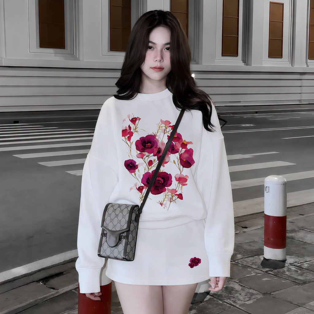 Set Sweater | Hoa Hồng