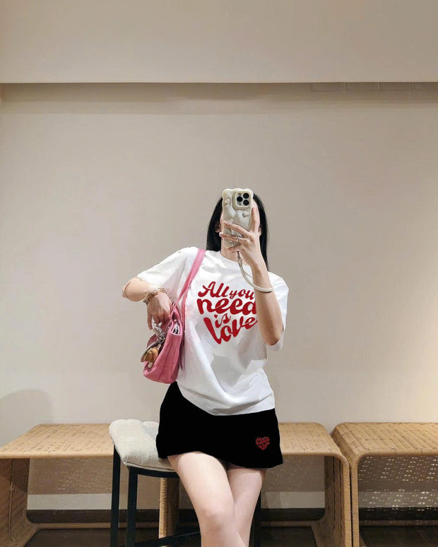 Set váy love đỏ , CP_11799