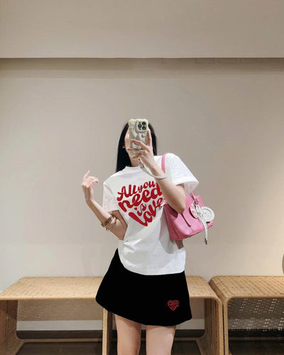 Set váy love đỏ , CP_11799