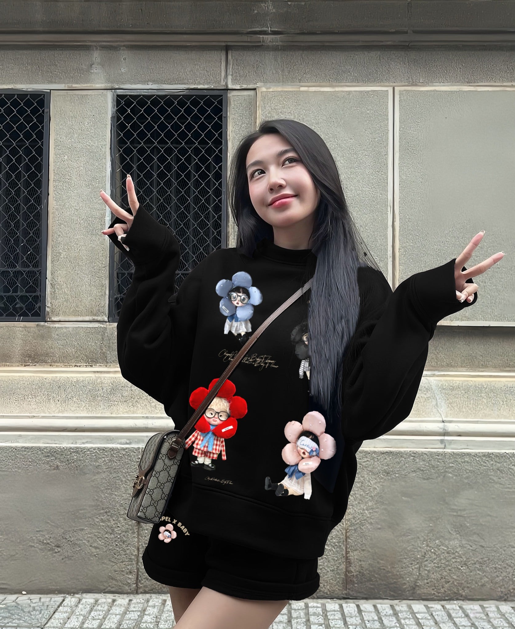Set Cartoon Cool Girl