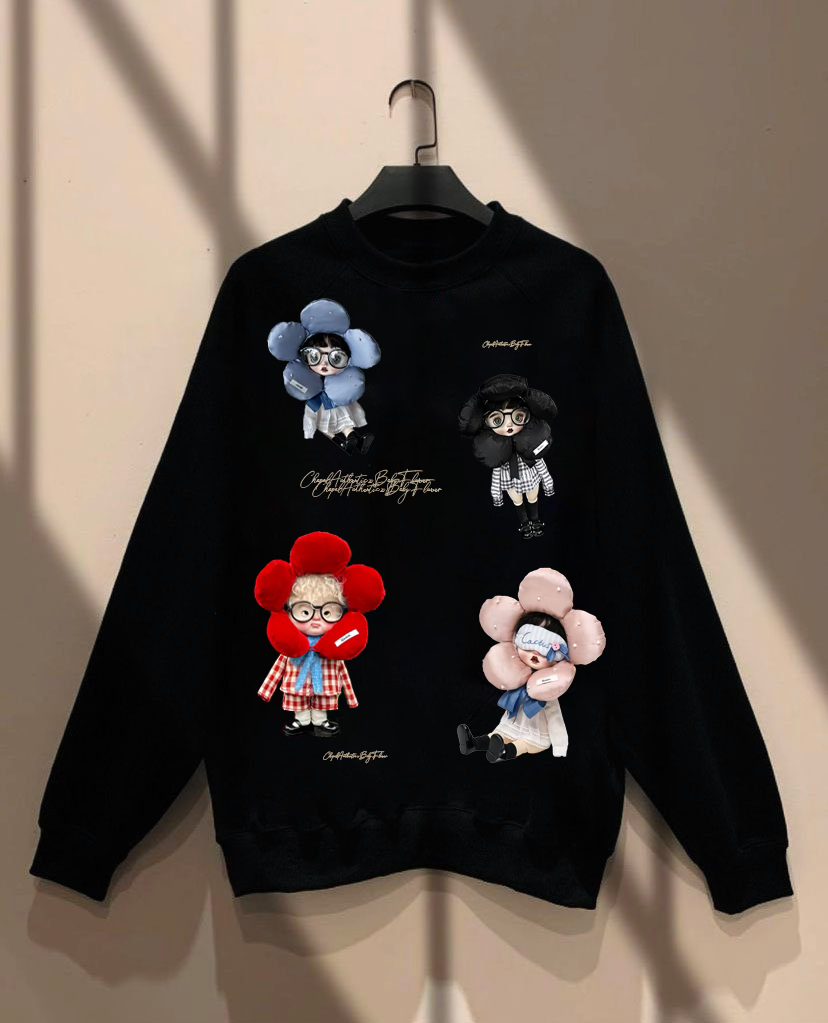 Set Cartoon Cool Girl