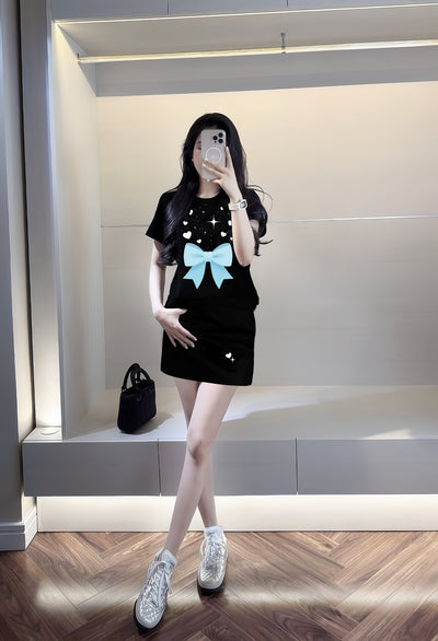 Set váy nơ ngoan xinh yêu