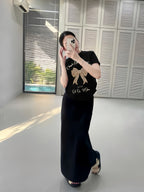 Set váy dài nơ  ,  CP_x4738