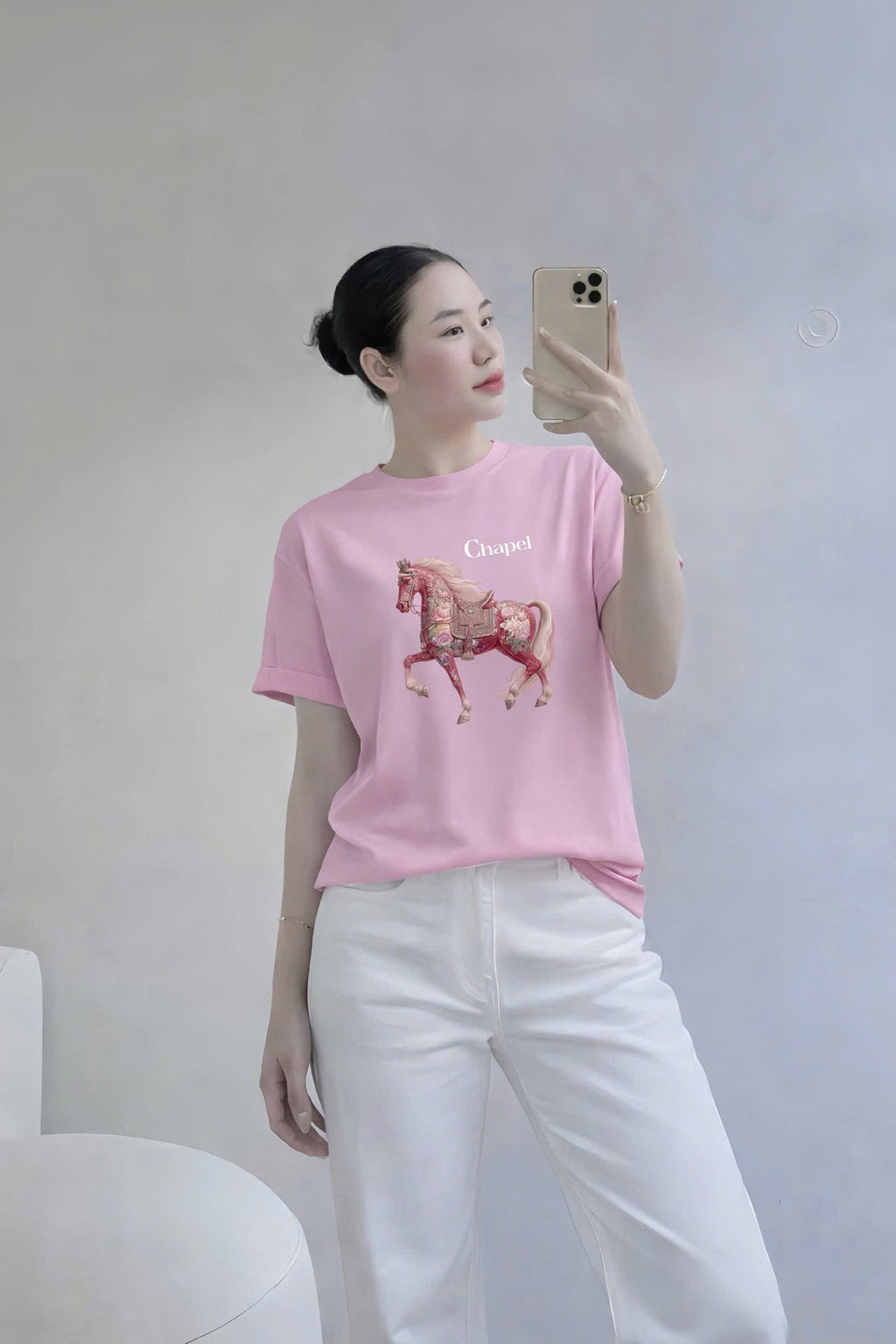 Chapel TShirt | Pink Horse