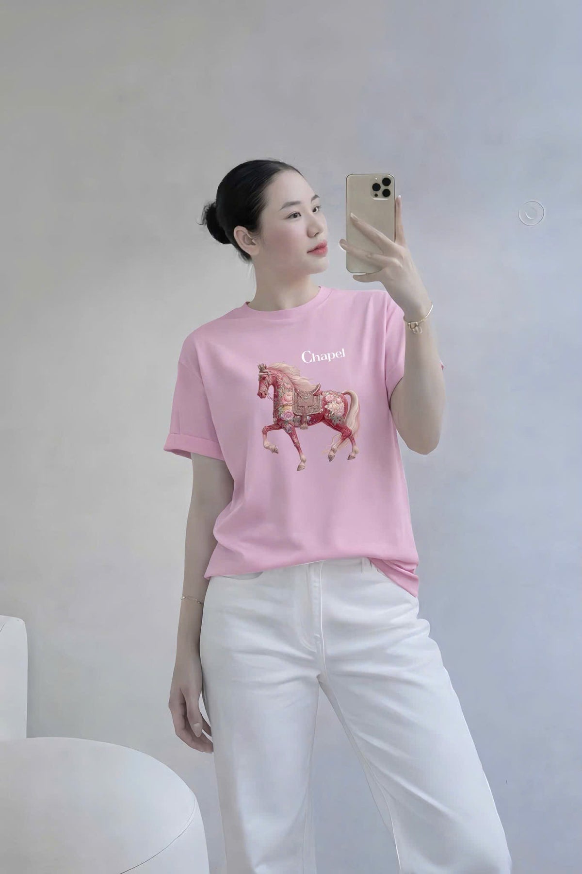 Chapel TShirt | Pink Horse